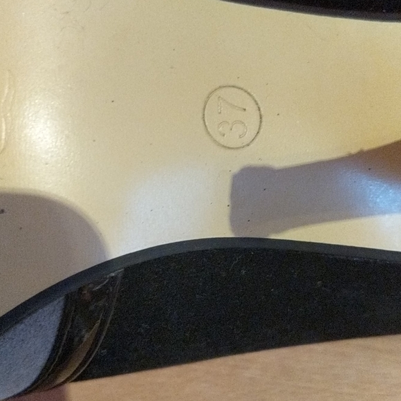 Black, green and grey peep heels - Picture 6 of 8